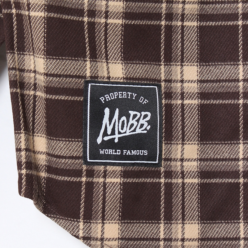 CHECK L/S SHIRT -BROWN-