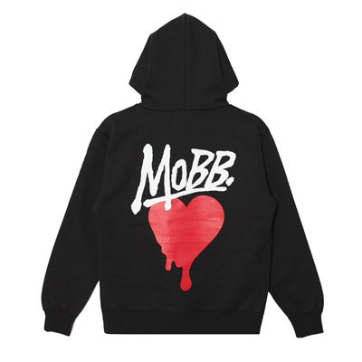 HEART DRIP HOODIE -BLACK-