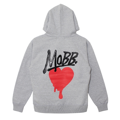 HEART DRIP HOODIE -GREY-