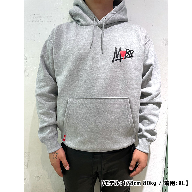 HEART DRIP HOODIE -GREY-