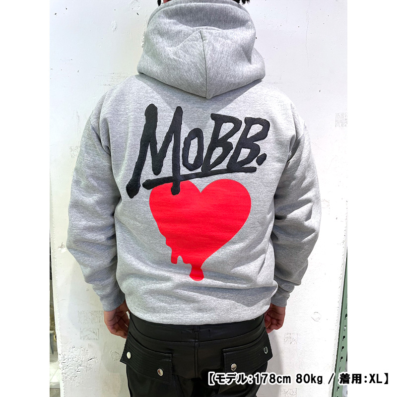 HEART DRIP HOODIE -GREY-