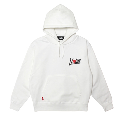 HEART DRIP HOODIE -WHITE-