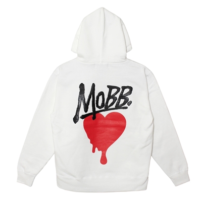 HEART DRIP HOODIE -WHITE-