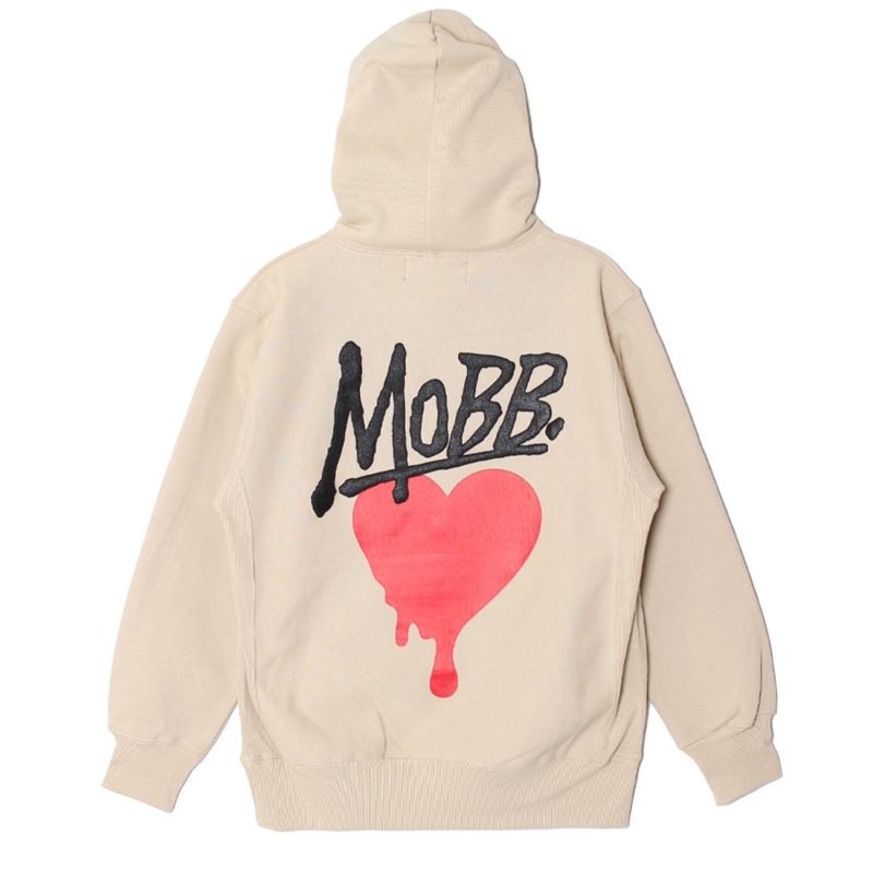 HEART DRIP HOODIE -BEIGE-