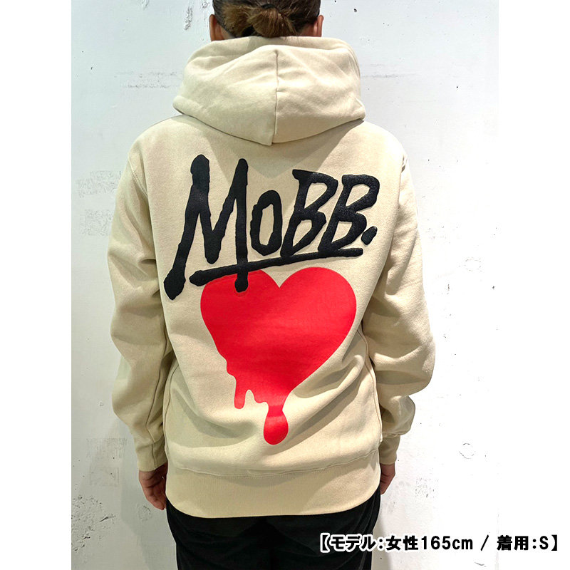 HEART DRIP HOODIE -BEIGE-