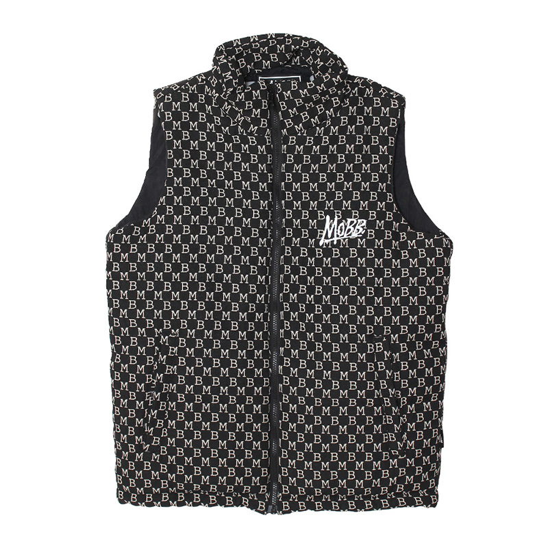 MONOGRAM PUFF VEST -BLACK-