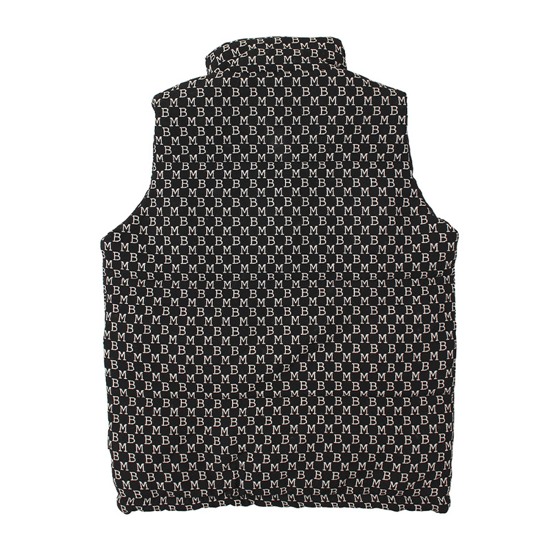 MONOGRAM PUFF VEST -BLACK-