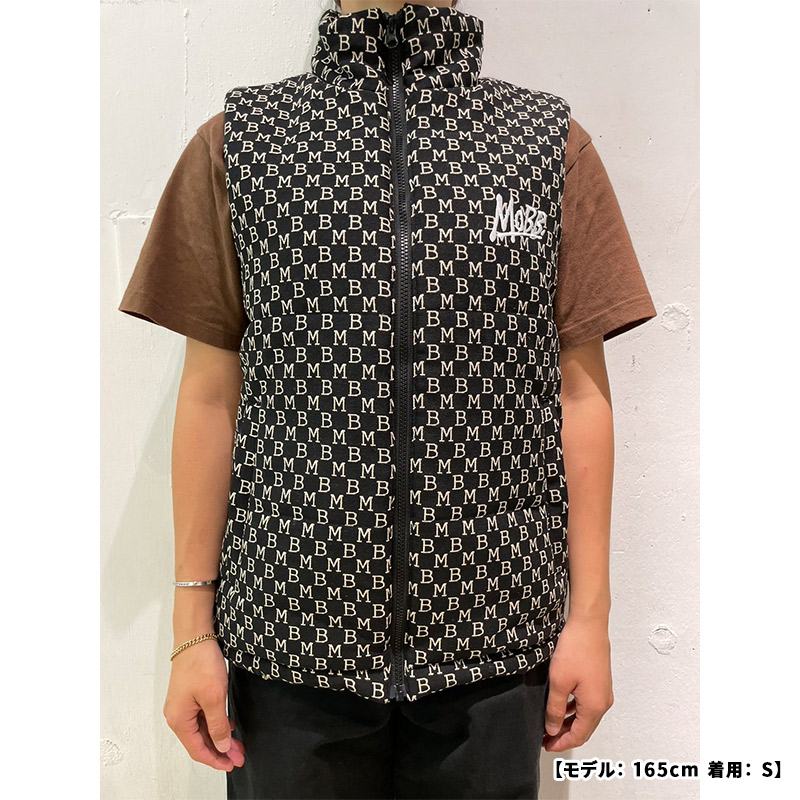 MONOGRAM PUFF VEST -BLACK-