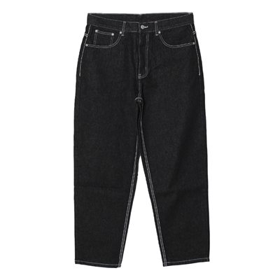 FAT STITCH DENIM PANTS -BLACK-(S)