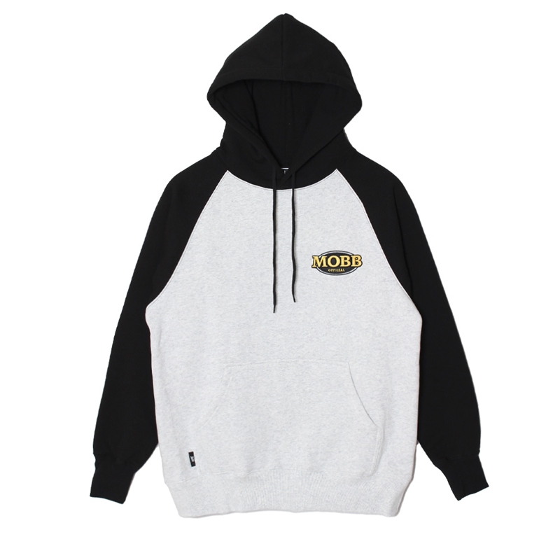 OVAL RAGLAN HOODY -BLACK-