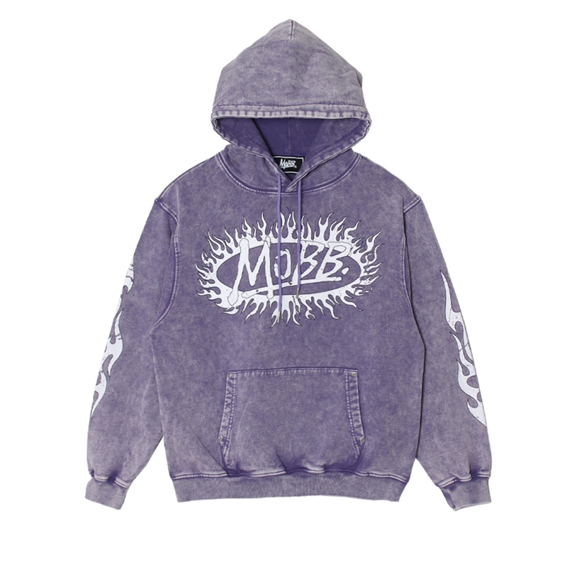 FLAME PIGMENT HOODIE -PURPLE-