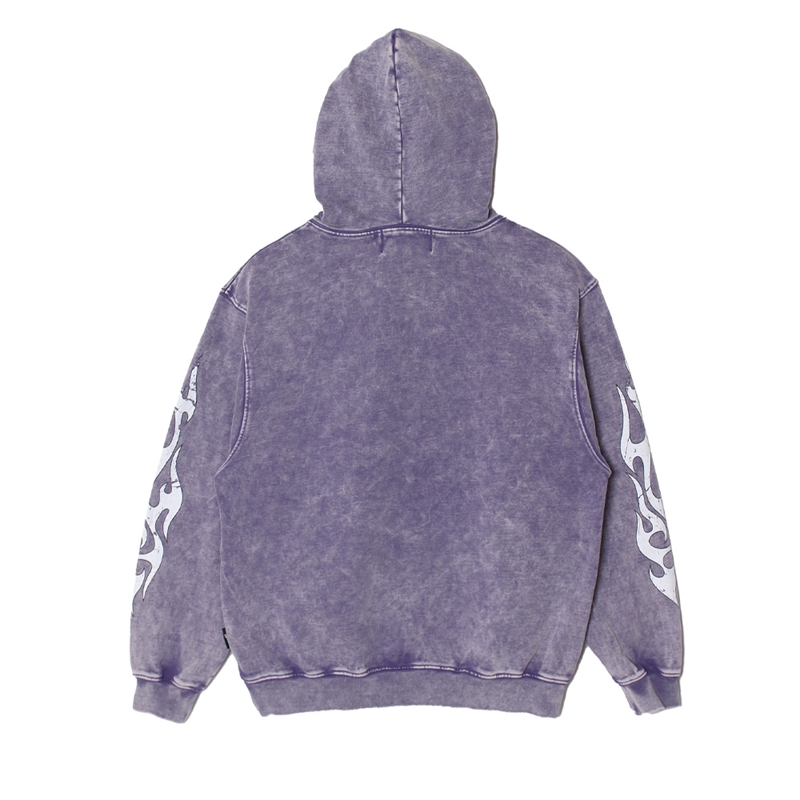 FLAME PIGMENT HOODIE -PURPLE-