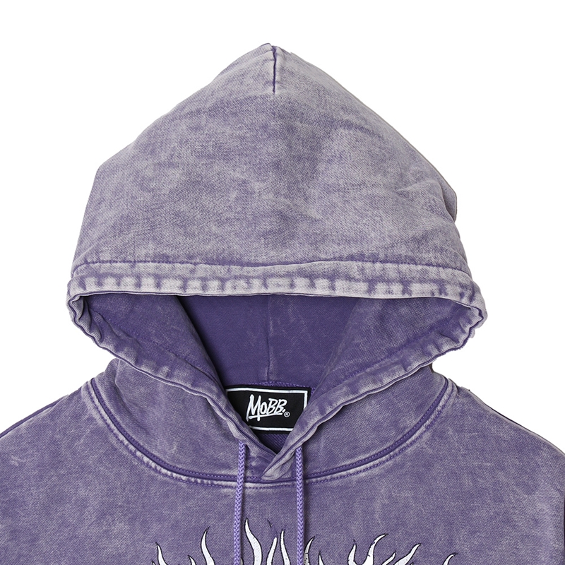 FLAME PIGMENT HOODIE -PURPLE-