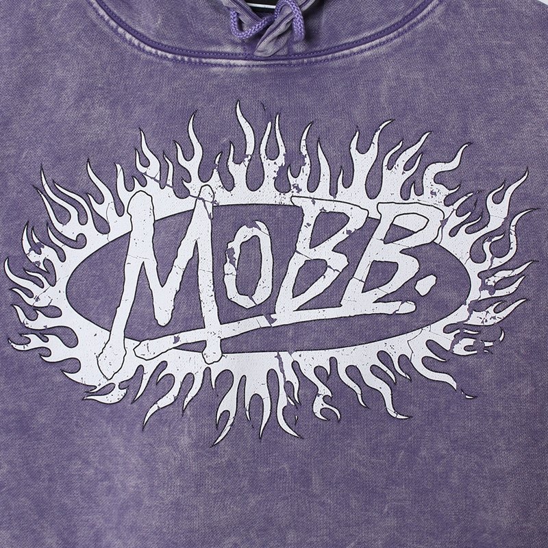 FLAME PIGMENT HOODIE -PURPLE-