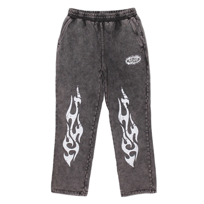 FLAME PIGMENT PANTS -BLACK-(L)