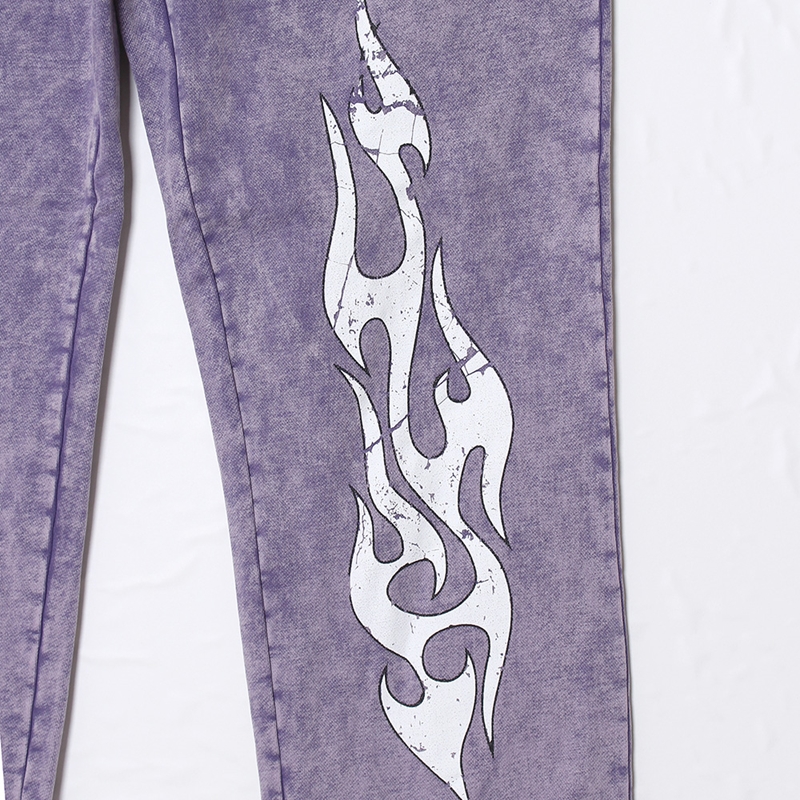 FLAME PIGMENT PANTS -PURPLE-