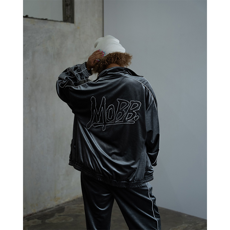 VELOR TRACK JACKET -BLACK-