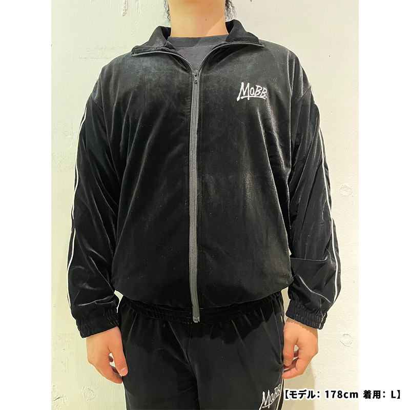 VELOR TRACK JACKET -BLACK-