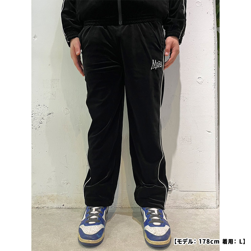 VELOR TRACK PANTS -BLACK-