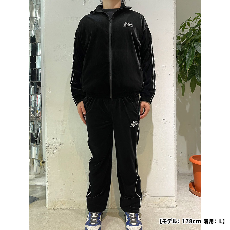 VELOR TRACK PANTS -GRAY-