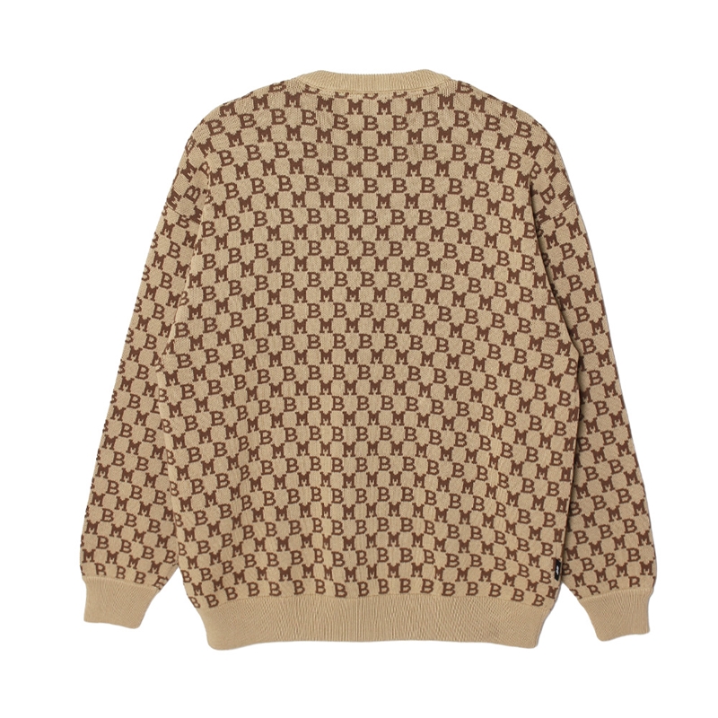 【一部予約:11月下旬頃入荷予定】 MONOGRAM KNIT -BEIGE-