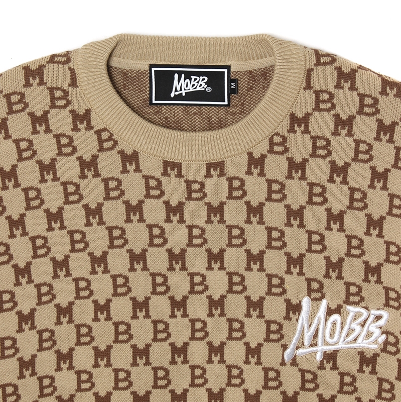 【一部予約:11月下旬頃入荷予定】 MONOGRAM KNIT -BEIGE-