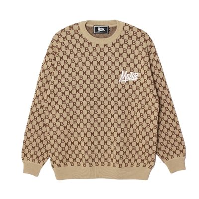 【一部予約:11月下旬頃入荷予定】 MONOGRAM KNIT -BEIGE-