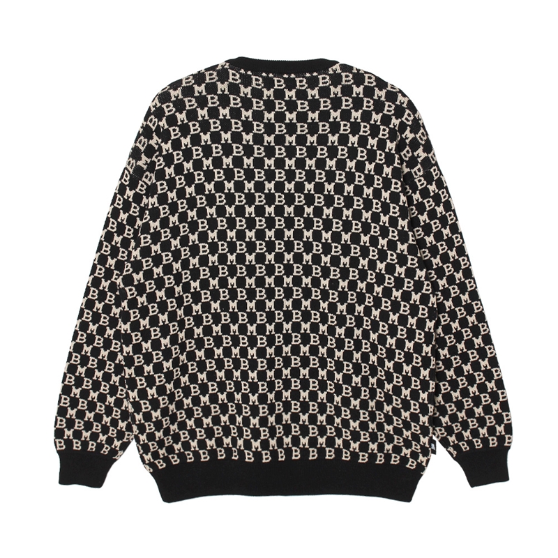 【一部予約:11月下旬頃入荷予定】 MONOGRAM KNIT -BLACK-