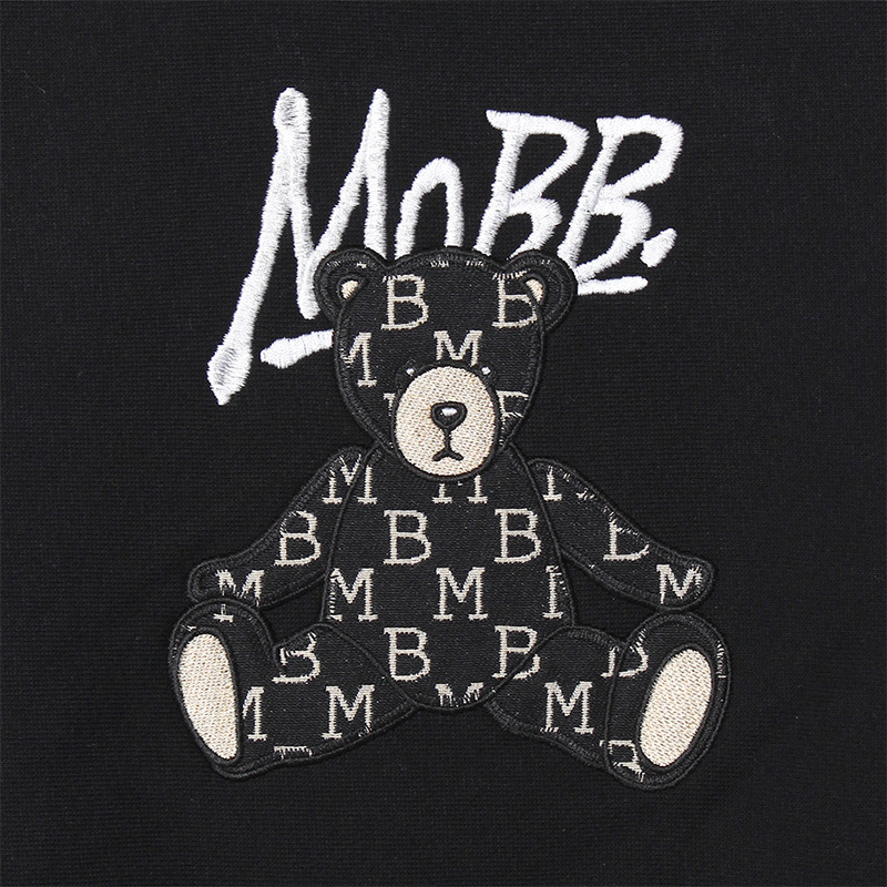 MONOGRAM JACQUARD BEAR SWEAT -BLACK-