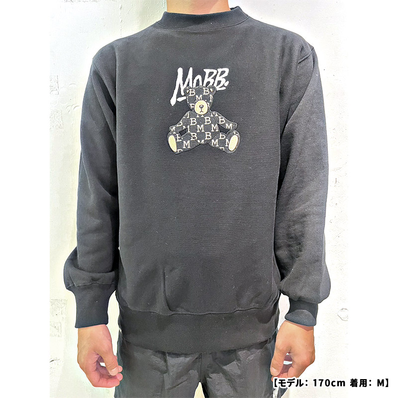 MONOGRAM JACQUARD BEAR SWEAT -BLACK-