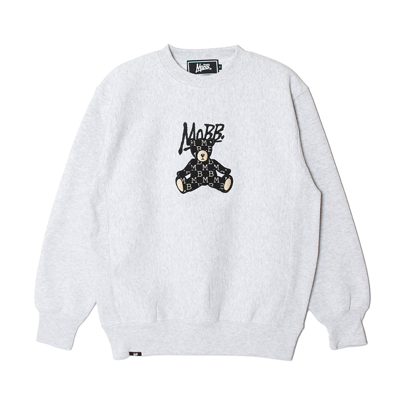 MONOGRAM JACQUARD BEAR SWEAT -GRAY-