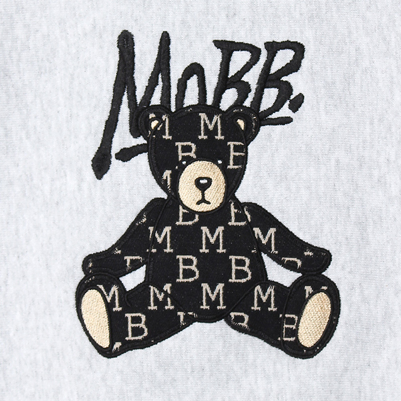 MONOGRAM JACQUARD BEAR SWEAT -GRAY-