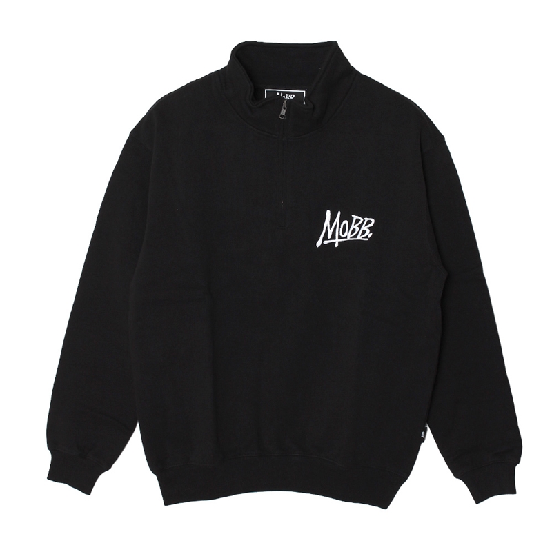 OG MAGNUM HALF ZIP SWEAT -BLACK-