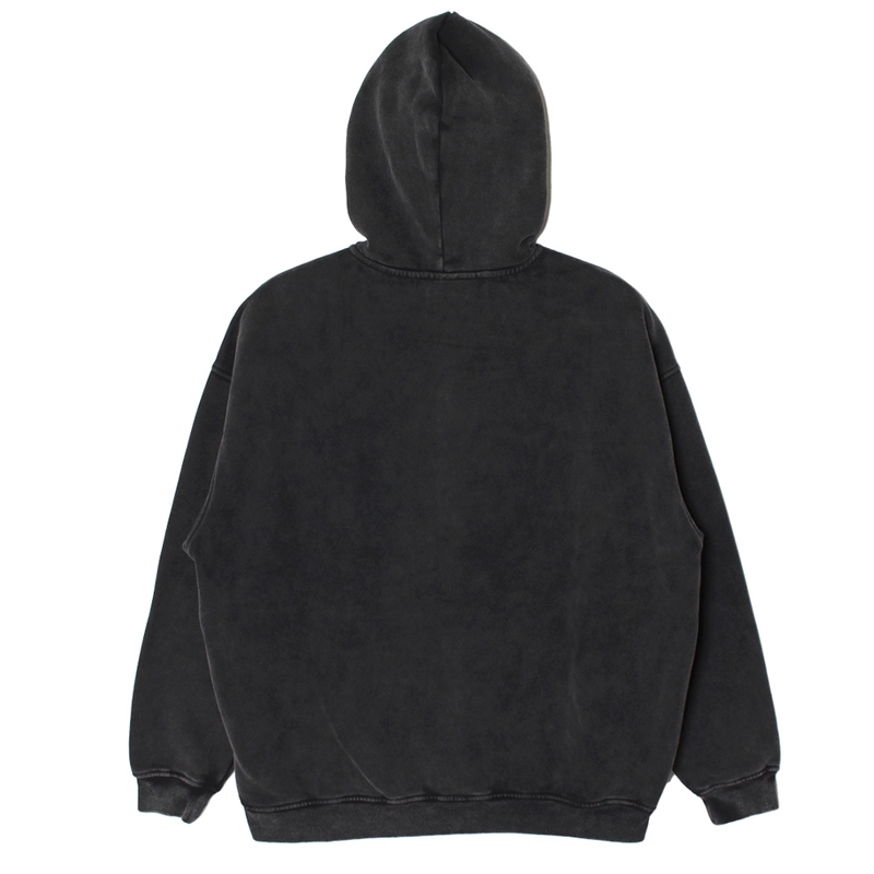 OLD OG PIGMENT ZIP HOODIE -BLACK-