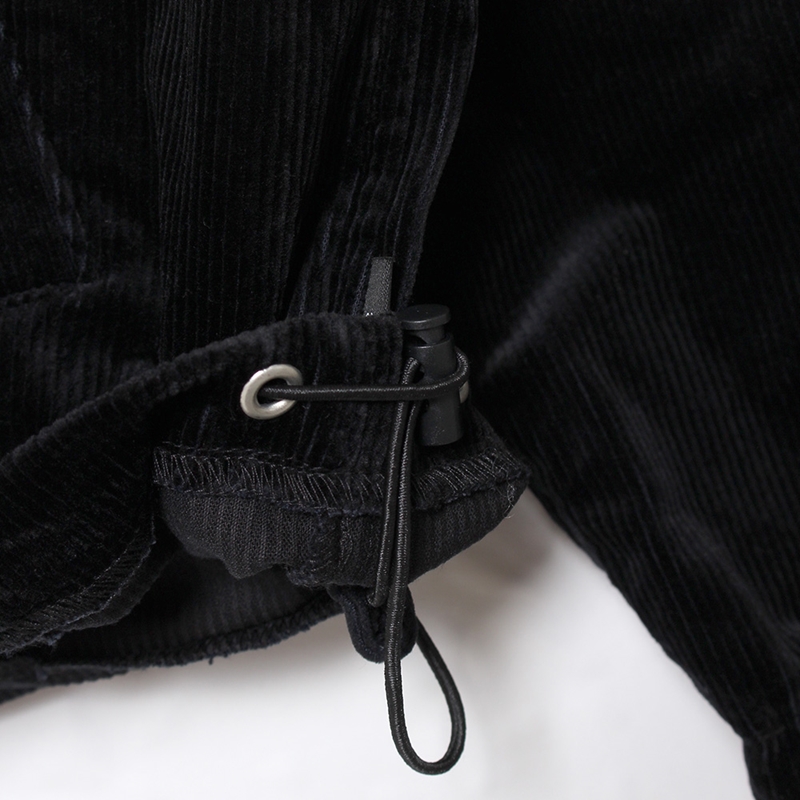 CORDUROY TRACK JACKET -BLACK-