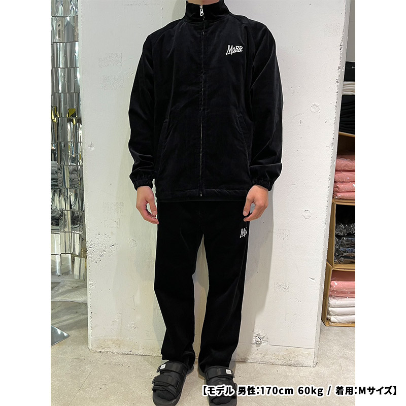 CORDUROY TRACK JACKET -BLACK-