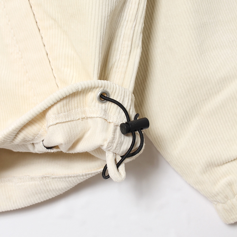 CORDUROY TRACK JACKET -WHITE-