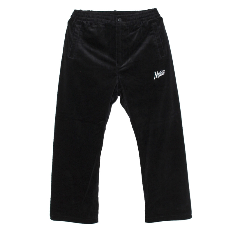 CORDUROY TRACK PANTS -BLACK-