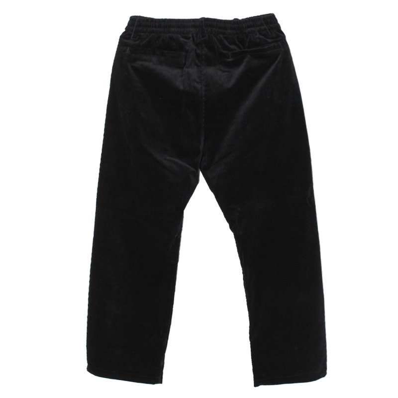 CORDUROY TRACK PANTS -BLACK-