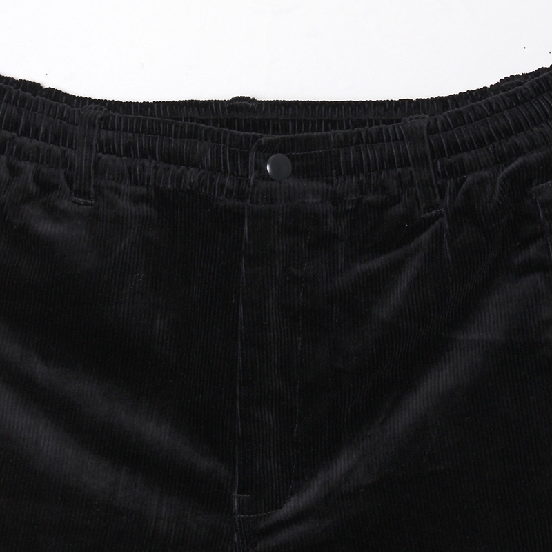 CORDUROY TRACK PANTS -BLACK-