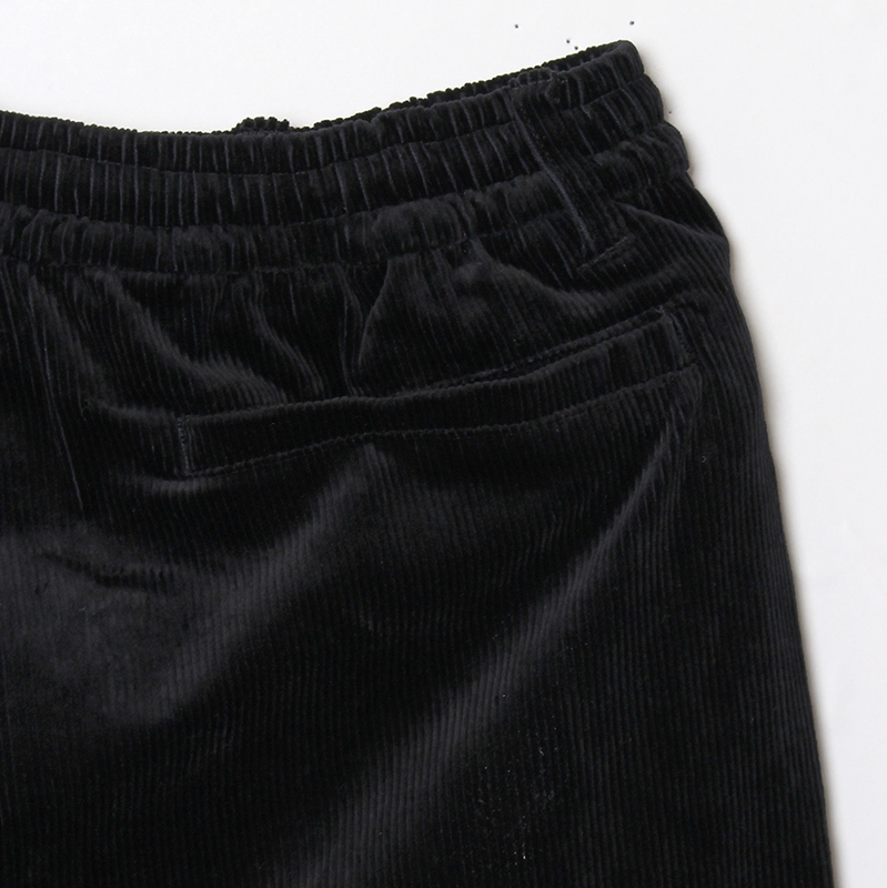 CORDUROY TRACK PANTS -BLACK-