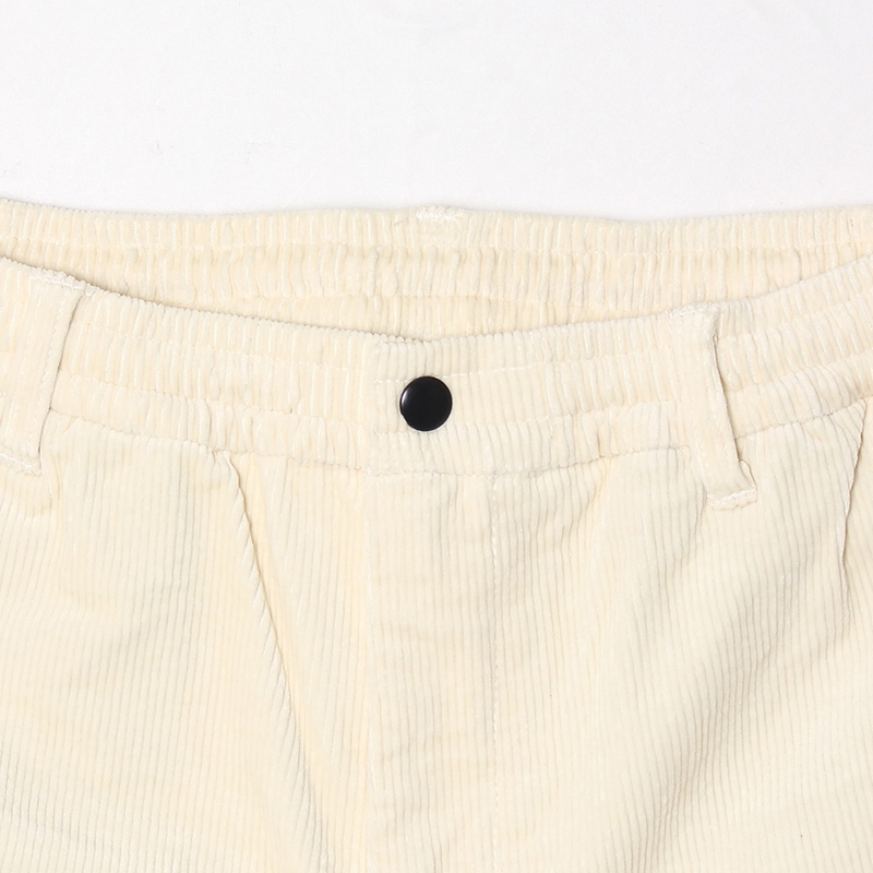 CORDUROY TRACK PANTS -WHITE-