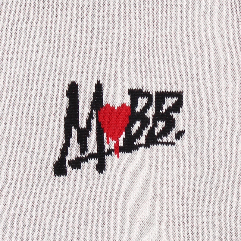 【一部予約:11月下旬頃入荷予定】HEART DRIP KNIT -WHITE-