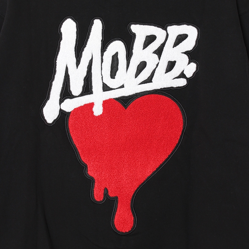 【予約:12月上旬頃入荷予定】HEART DRIP WAPPEN HOODIE -BLACK-