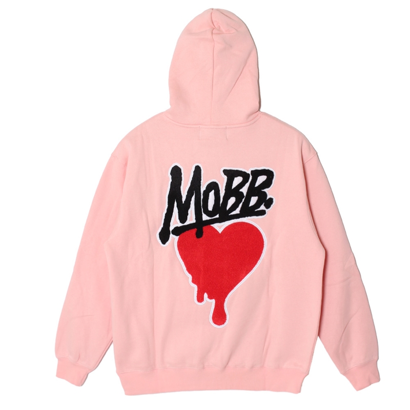 【予約:12月上旬頃入荷予定】HEART DRIP WAPPEN HOODIE -PINK-