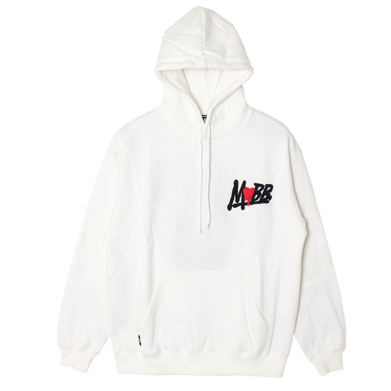 【予約:12月上旬頃入荷予定】HEART DRIP WAPPEN HOODIE -WHITE-