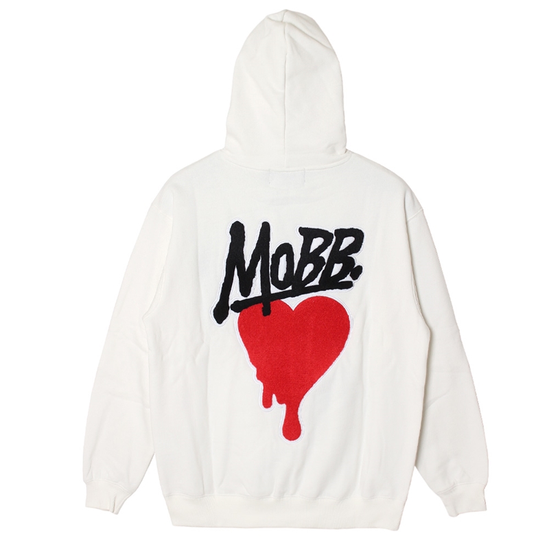 【予約:12月上旬頃入荷予定】HEART DRIP WAPPEN HOODIE -WHITE-