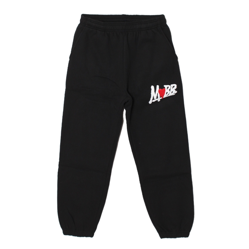 【一部予約:12月上旬頃入荷予定】HEART DRIP WAPPEN PANTS -BLACK-