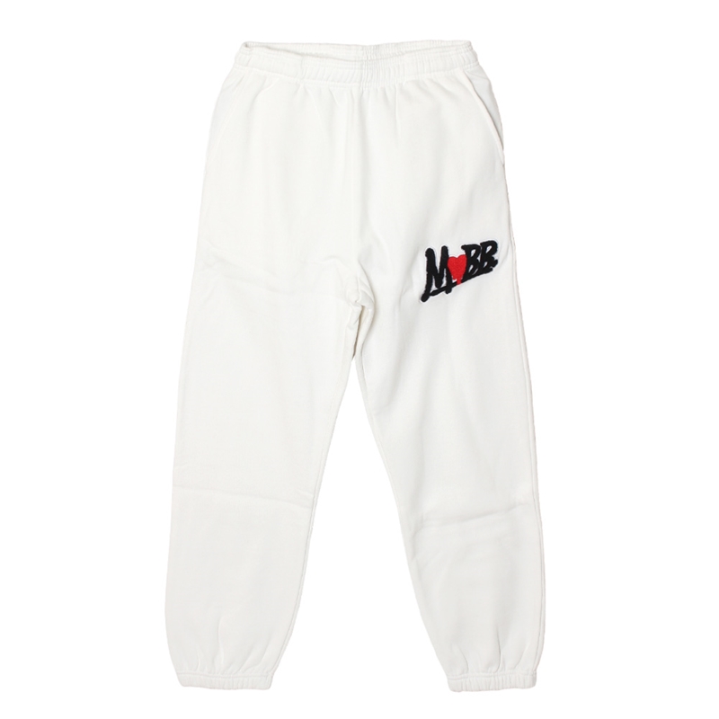 HEART DRIP WAPPEN PANTS -WHITE-