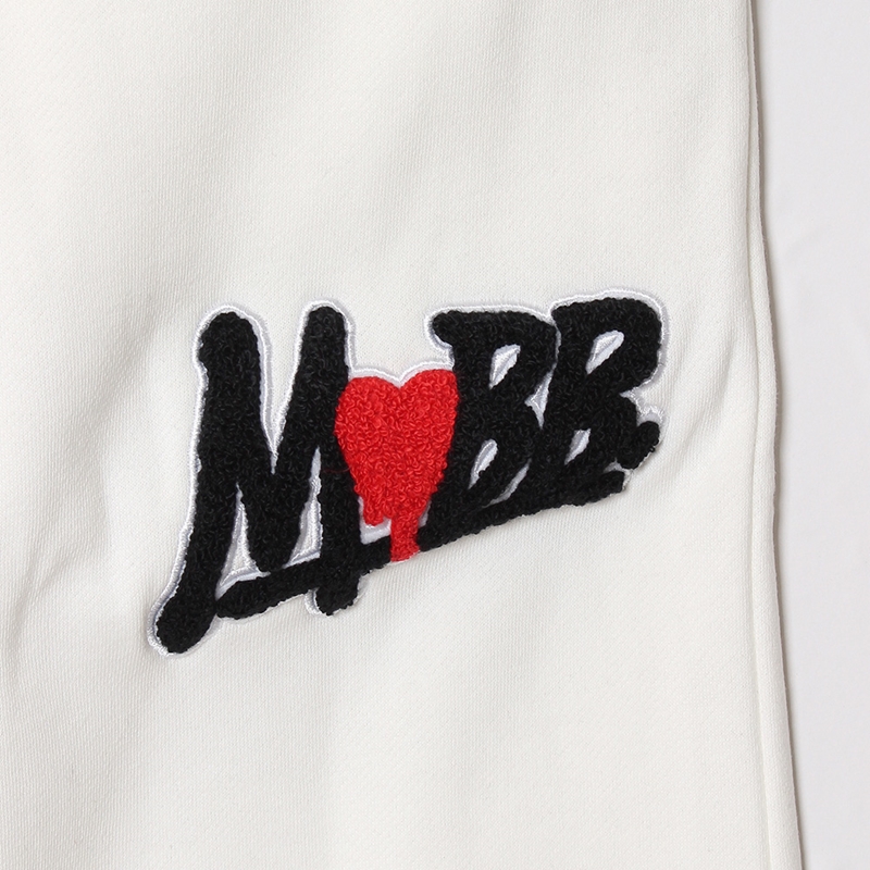 HEART DRIP WAPPEN PANTS -WHITE-